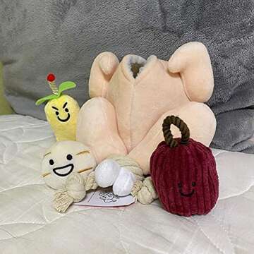 CHEWFFON Dog Puzzle Toys, Dog Toys, Interactive Dog Toys, Dog Enrichment Toys, Crinkle Dog Games, Hide and Seek Toy,Nose Work Dog Toy