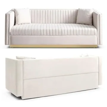 Mikibama Velvet Loveseat Sofa - Luxury 3 Seater Couch