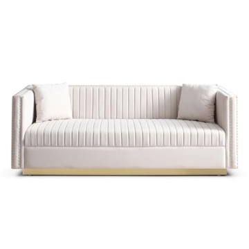Mikibama Velvet Loveseat Sofa - Luxury 3 Seater Couch