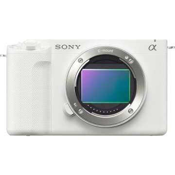 Sony Alpha ZV-E1 Full-Frame Interchangeable Lens Mirrorless Vlog Camera - White Body
