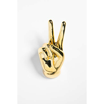 Interior Illusions Plus Gold Peace Hand Wall Mount - 9 Inch