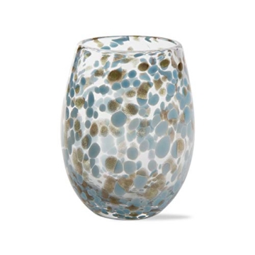 Stunning Confetti Stemless Wine Glasses - Artisan Made, Dishwasher Safe, Unique Gift