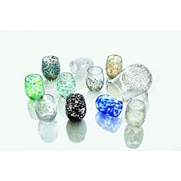 Confetti Stemless Wine Glasses 16 oz - Artisan Crafted Drinkware