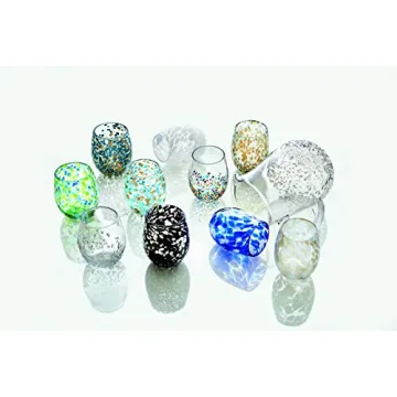 Confetti Stemless Wine Glasses 16 oz - Artisan Crafted Drinkware