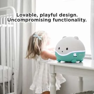 LittleHippo WISPI 3-in-1 Humidifier, Diffuser & Night Light for Baby/Kids - 3 Mist Strength, 7 LED Color Changing Lights, Essential Oil Tray for Aromatherapy - Cute Humidifiers for Bedroom/Nursery