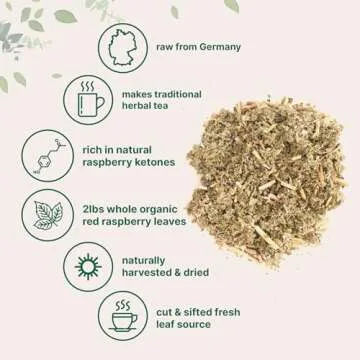 Organic Dried Raspberry Leaf Tea - Premium Herbal Blend