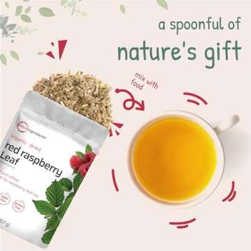 Organic Dried Raspberry Leaf Tea - Premium Herbal Blend