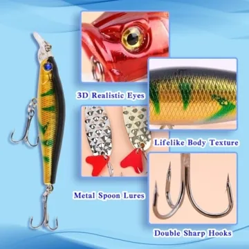 Lihome Fishing Advent Calendar 2024 - 24 Fishing Lures