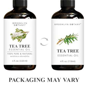 Brooklyn Botany Tea Tree Essential Oil - Huge 4 Fl Oz - 100% Pure and Natural - Premium Grade with D...