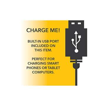 Adesso 5131-21 Emerson Desk Lamp Wireless Charging, 7W LED, 5W QI, USB Port, Indoor Lighting Lamps