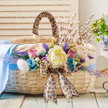 10 Yards Leopard Burlap Wired Ribbon for Crafts and Decor