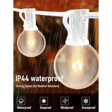 Romasaty G40 100FT String Lights - Warm Patio Lighting