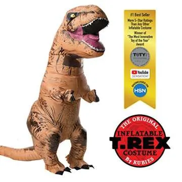 Rubies Inflatable Original T-Rex Dinosaur Costume For Adults, With Sound, For Themed Party and Hallo...