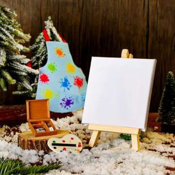 Meooeck 6 Pieces Christmas Elf Accessories Set Including 2 Holiday Elf Doll Clothes Outfit, and 4 Elf Doll Novelty Elf Accessories for Kid(Painting)