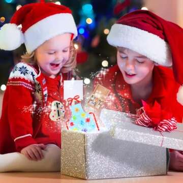 Meooeck 6 Pieces Christmas Elf Accessories Set Including 2 Holiday Elf Doll Clothes Outfit, and 4 Elf Doll Novelty Elf Accessories for Kid(Painting)