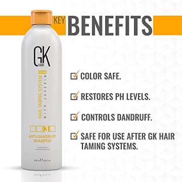 GK HAIR Anti-Dandruff Shampoo for Men, Women & Kids – Natural, Flake Control & Scalp Care Shampoo ...