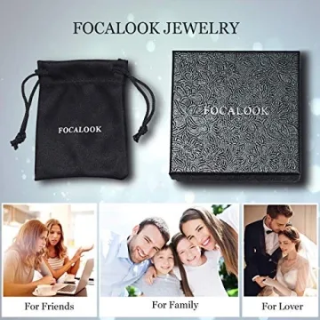 FOCALOOK Initial Necklace Yellow Charm 18K Gold Plated Small Hexagon Capital Letter C Pendant Necklaces for Women