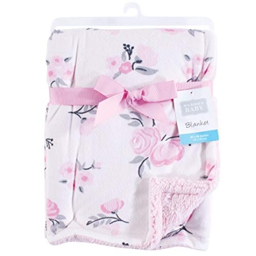 Hudson Baby Plush Mink and Sherpa Blanket for Babies