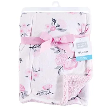 Hudson Baby Plush Mink and Sherpa Blanket for Babies