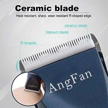 ANGFAN Dog Clippers for Grooming, 16pcs Dog Grooming Kit for Small & Large Dogs, Professional Cordless Dog Hair Clippers with Low Noise, Rechargeable Pet Grooming Tools for Cats & Dogs