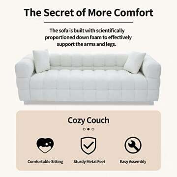 Dolonm Modern Sofa Couch for Stylish Home Comfort