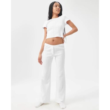 Florence by mills Women's Cozy Crush Pointelle Pants White