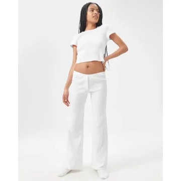 Florence by mills Women's Cozy Crush Pointelle Pants White