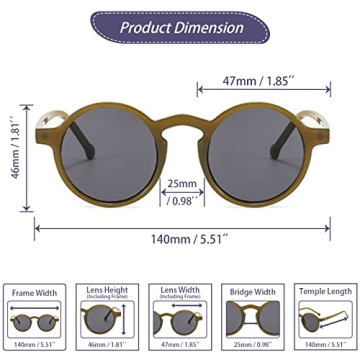 Stylish Xpectrum Round Sunglasses for Small Faces