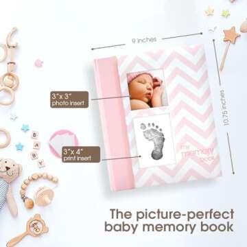Pearhead Baby Memory Book, First 5 Years Baby Milestone Book, Pregnancy Journal, Gender Neutral Newb...
