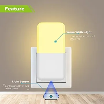MAZ-TEK Smart Night Lights with Sensor, 4-Pack for Safety