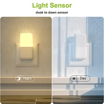 MAZ-TEK Smart Night Lights with Sensor, 4-Pack for Safety