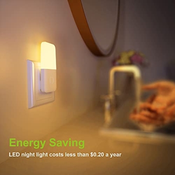 MAZ-TEK Smart Night Lights with Sensor, 4-Pack for Safety