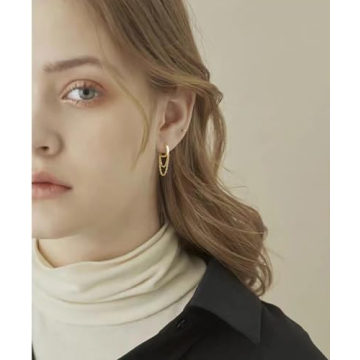 Sterling Silver Tassel Drop Hoop Earrings for Women Teens