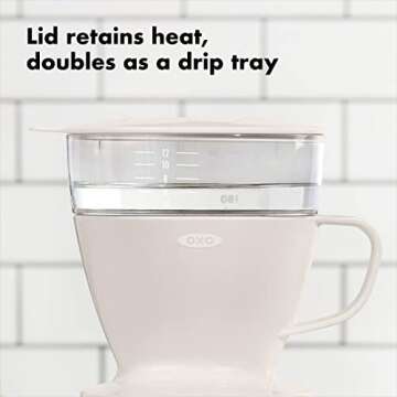 OXO Brew Single Serve Pour-Over Coffee Maker, 12 ounces, White