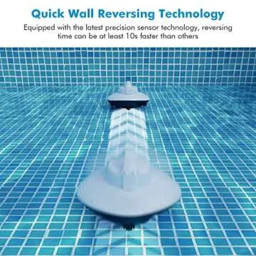 Hydrus Cordless Pool Vacuum, Robotic Pool Cleaner, Automatic Cleaner Robot Lasts 90 Mins, Powerful Brushless Motor, Self-Parking, Ideal for Above/In-Ground Flat Swimming Pools up to 50 Ft