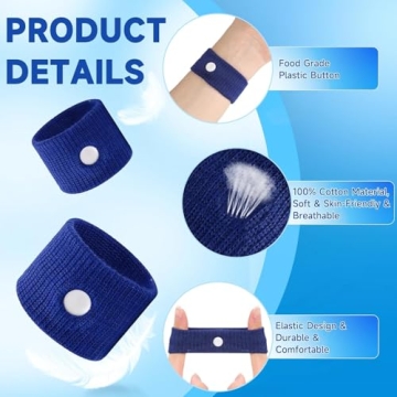 LYJEE Motion Sickness Bands for Nausea Relief - 5 Pairs