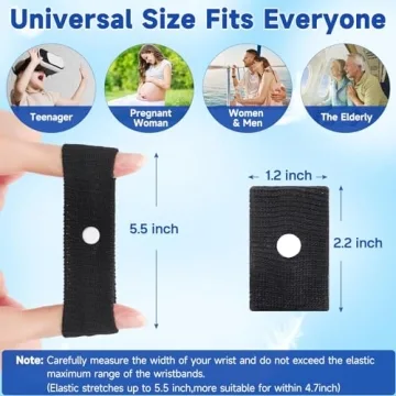 LYJEE Motion Sickness Bands for Nausea Relief - 5 Pairs