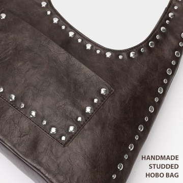YFGBCX Vegan Leather Hobo Bag Stylish Studded Tote