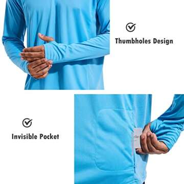 Baleaf Men's UV SPF Hoodie Shirt for Outdoor Comfort