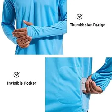 Baleaf Men's UV SPF Hoodie Shirt for Outdoor Comfort