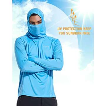 Baleaf Men's UV SPF Hoodie Shirt for Outdoor Comfort