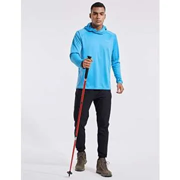 Baleaf Men's UV SPF Hoodie Shirt for Outdoor Comfort