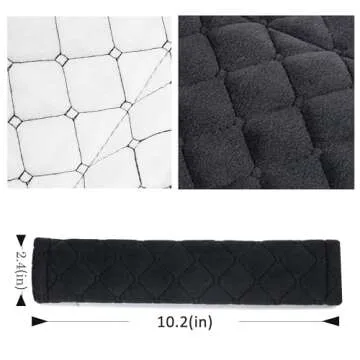 Amooca Soft Auto Seat Belt Cover Seatbelt Shoulder Pad 2 PCS for a More Comfortable Driving Compatible with All Cars and Backpack Black