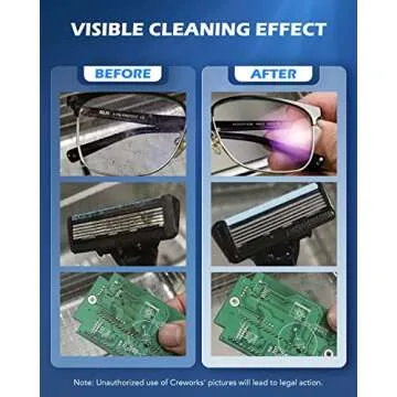 CREWORKS 10L Digital Ultrasonic Cleaning Machine with Degas and Gentle Mode, 240W Ultrasonic Cleaner Machine with Heater and Timer, 2.6 gal Ultrasound Cleaner for Retainer Watch Auto Tool Machine Part