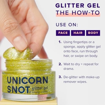 Unicorn Snot Glitter Gel - Vibrant Cosmetic Glitter for Face & Body