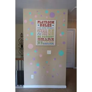 Pastel Polka Dot Wall Decals -Girls Room Decor Stickers Living Room Bedroom, Bathroom, Playroom, Bab...