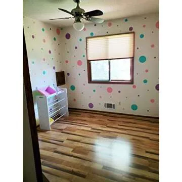 Pastel Polka Dot Wall Decals -Girls Room Decor Stickers Living Room Bedroom, Bathroom, Playroom, Baby Nursery Toddler to Teen DIY Decoration (Pastel)