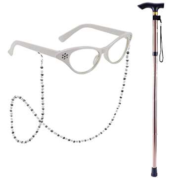 ZeroShop Old Lady Costume For Kids, Halloween Women 100 100th Day Of School For Little Girls Granny Wig Glasses Dress,XLXXL