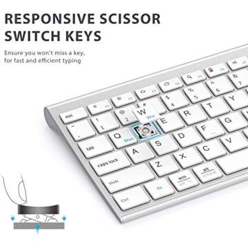 iClever DK03 Wireless Multi-Device Keyboard for All Devices