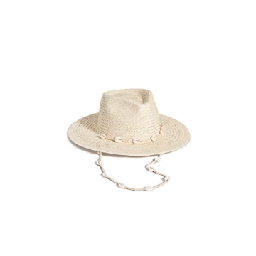 Lack of Color Women's Seashells Fedora, Natural, Tan, M